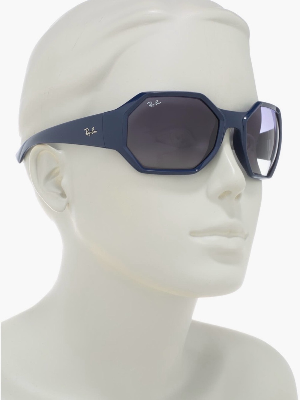 Ray-Ban Women's Navy Geometric Sunglasses with Dark Lenses